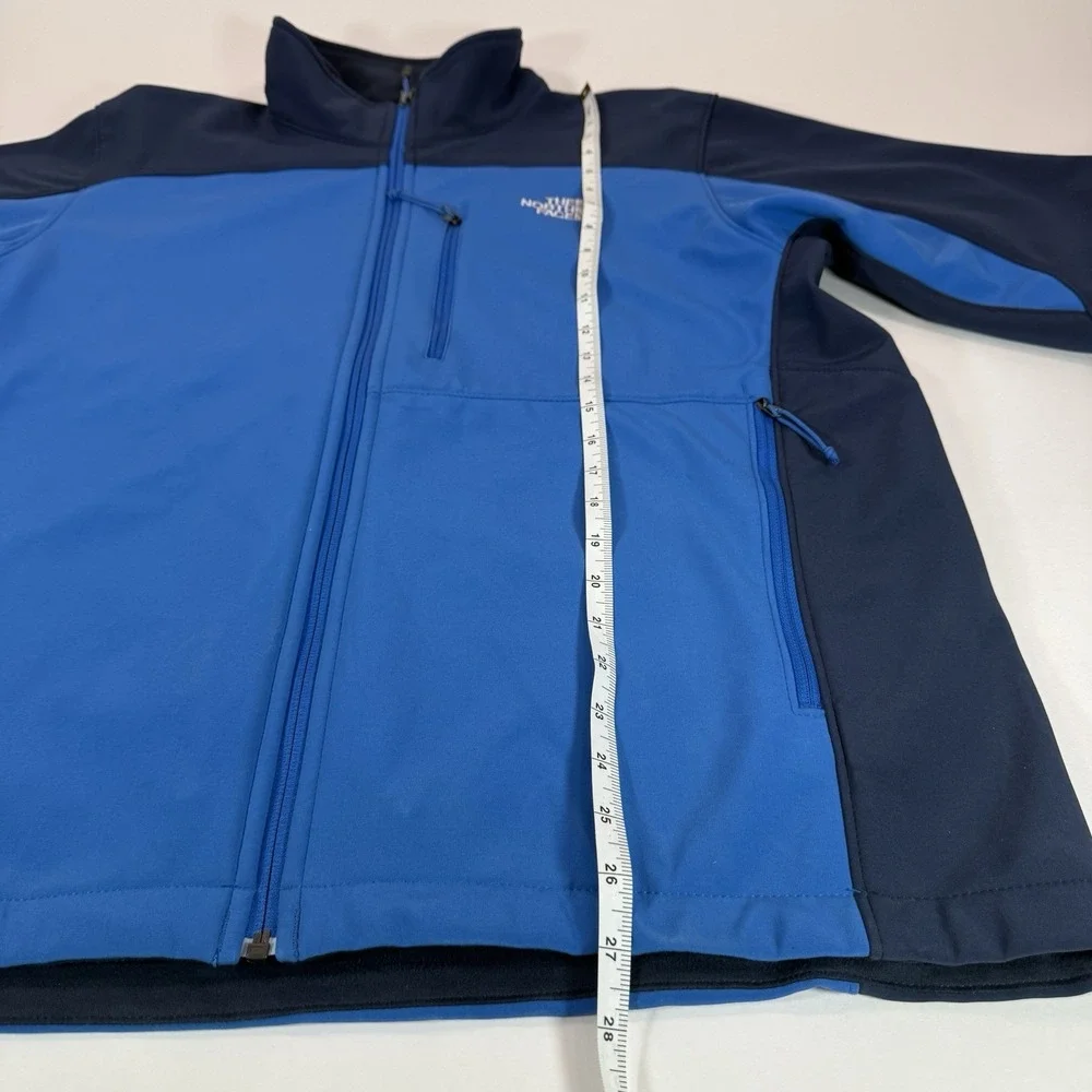 The North Face Windwall‎ Softshell Jacket Mens L Blue Fleece Full Zip